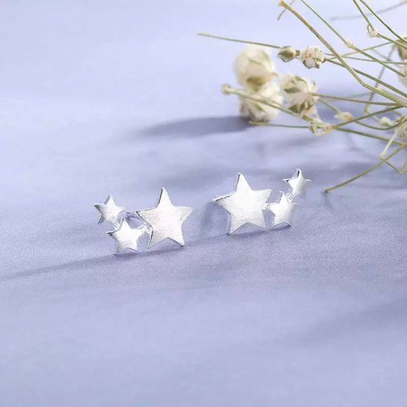 Jewelry - 925 Minimalist Star Earrings